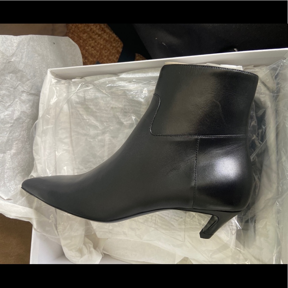 Balenciaga Black Leather Ankle Boot